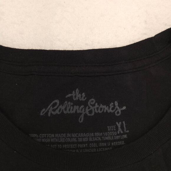 Rolling Stones Band Crew Neck Short Sleeve Graphic T Shirt Womens Size XL Black - Picture 3 of 9